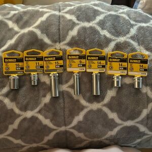 Dewalt sockets bundle 3/8 DR 16mm,11mm,15mm  1/4 DR 14 mmdeep and 14mm,9mmdeep